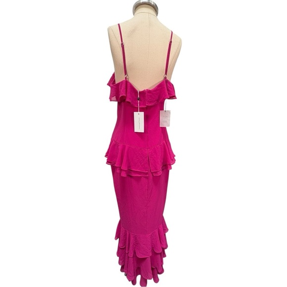 NEW Lovers + Friends Melissa Ruffle Maxi Dress Size Large - Picture 5 of 10